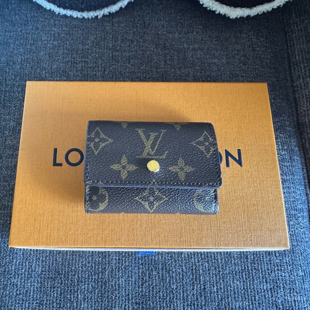 Louis Vuitton Black and Gold Monogram Micro Wallet